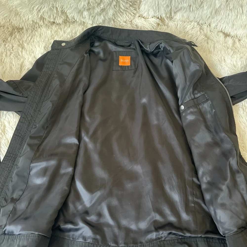 BOSS Orange Hugo Boss Men’s Black Full Zip Lightweight Jacket XL 46R Casual Zip